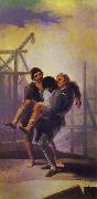 Francisco Jose de Goya The Injured Mason oil painting on canvas
